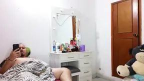 Mature brunette discovers boyfriend's secret and ends up with his hot load