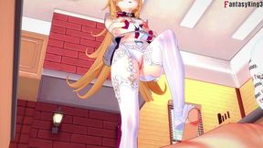 escoffier red sex on the kitchen - genshin impact - full & pov version on sheer & ptrn: fantasyking3