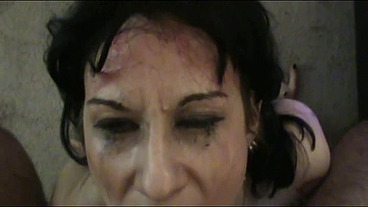 Face fucked and pissed on