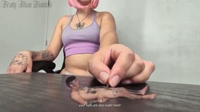 Giantess Jerk off domination for a tiny man captured 2