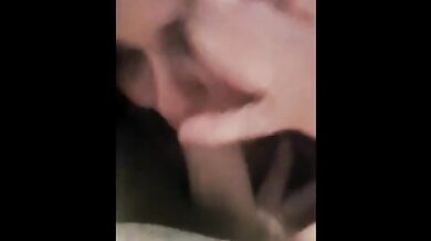 BBW wife deepthroats husband till eyes water sloppy slurping cumshots