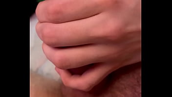 Sounding his cock with vibrating toy