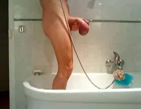 big balls (just pumped) under shower