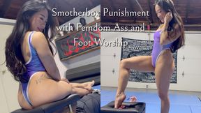 Ass and Foot Worship: Femdom Bitch Box Post-Match Punishment with Kiara Star and Dark Shadow
