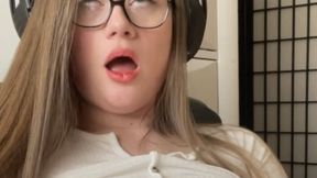Pumping my girl dick until I cum.. I can’t resist but to taste my girl juice