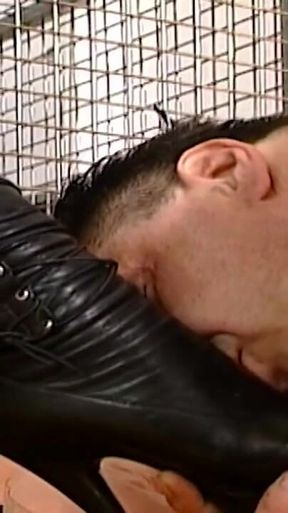 Dominates with leg shackles