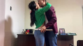 DiosaNataly's Office Seduction: Sensual Blowjob & College Doggystyle