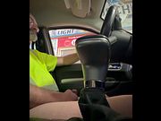 Masturbating going through a drive-thru