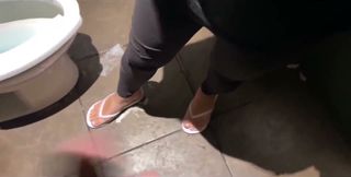Snuck Into the Restroom for Date Night Sex