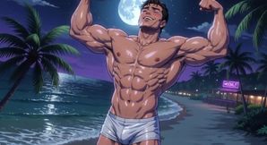 Ai Muscle Hunks on Beach