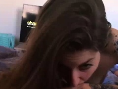 Blowjob POV with horny tatoo chick 1st part