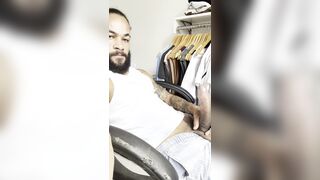 Warm tattoed mexican jack off big black cock