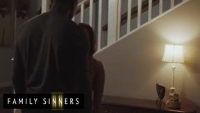 FAMILY SINNERS - Sassy Latina Girl Gets Her Bad Attitude Fucked Out Of Her By Her Boyfriend’s Father