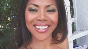 Tanned Asian doll assfucked hard before a facial