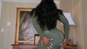 Risky Balcony Booty Tease 🍑