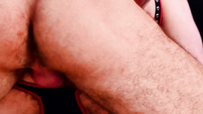 ”Handsome & masculine bear getting pleased by his buddies”