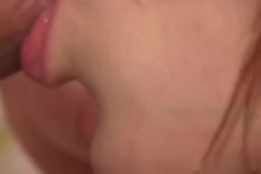 Yui Sarina Gives A Blowjob And Gets Cum Facial