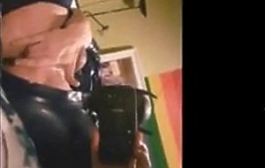 Dog comes without hands with big toy in his ass...