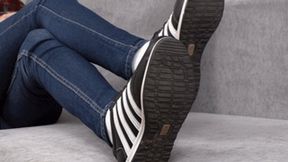 18 yo redhead in new sneakers is lying on sofa, fc088h 720p