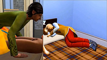stepMom enters her virgin stepson bathroom while taking a bath to teach him how to have sex with a woman