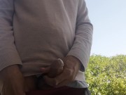 Cumming outside in the garden