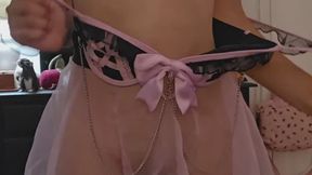 Cute Lightskin Ebony Girl Striptease in Moeflavor