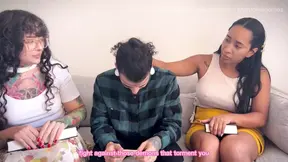 Tattooed Christian girls worship big cock with open asses at Sunday Mass
