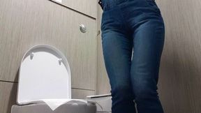 FULL OF FARTS On Public Toilet