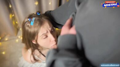 My hands tied in shibari! He fucked my warm throat and wet pussy to orgasm!