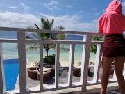 I control her pussy in public with a lovense lush - she moans and is embarassed