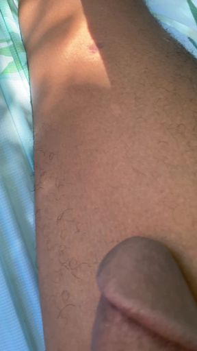 Dick peaking out my shorts