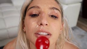Abella Danger Gets Fully Cum-Covered in Lollipop-Loving XXX Video