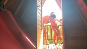 Unbridled sex with a young indigenous woman in a cabin