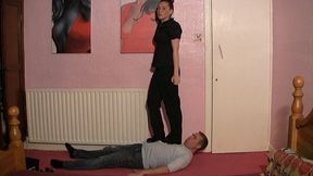 Sophie Tramples All Over Her Slave