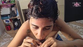 Amazing Russian Blowjob and Cumshot on Tits After an Incredible Blowjob