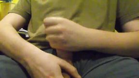 Massaging Big Cock with Oil until Intense Orgasm