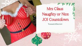 Mrs Claus Naughty or Nice JOI Countdown