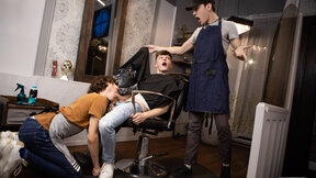 ”Gay barber servicing his big cocked client - Cristiano , Jake Preston”