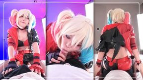 Blowjob and Cowgirl, Halloween Harley Quinn cosplayer, hentai japanese shemale cosplay 7