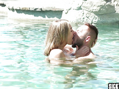 Big ass MILF Ella Reese fucks her big dick neighbor and deepthroats him