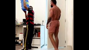 The water delivery guy showed up different... the tension was so strong you could clearly feel the bulge