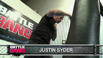 Charley Chase is so anxious to begin this fight, she jumps into the ring before removing...