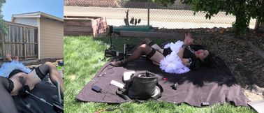 Sissy Maid Candy Gets Fucked by Her Machine Outdoors - Part 2