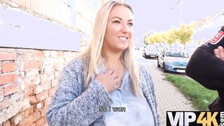 VIP4K. Man tempts long-tittied woman inside fooling around by BF