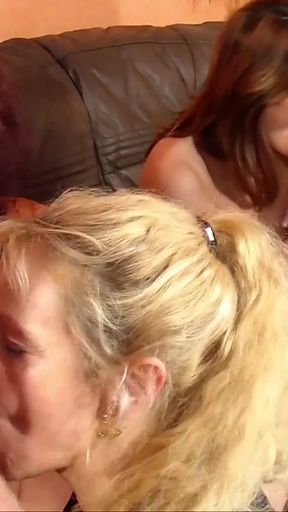 Stunning moment from &quot;Two German Matures Exchange Husbands in Swinger Amateur Foursome&quot;