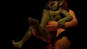 stand and carry a sexy goblin girl - 3d porn