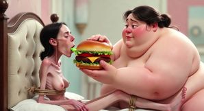 Extremely Skinny Vs Massive SSBBW Feeding Session