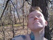 Outdoor Erect Nipple Play Pre Op Trans Man