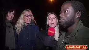 Public Interracial Milf sex
