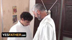 Kinky Priest Strips Altar Boy And Fills His Booty With Jizz - Bill Farnsworth And Carter Ford